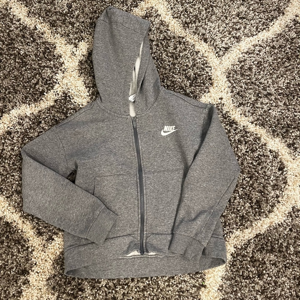 Gray Nike full zip sweatshirt